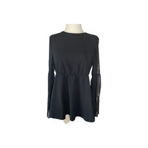Black SHEIN Bell sleeve  blouse size Medium